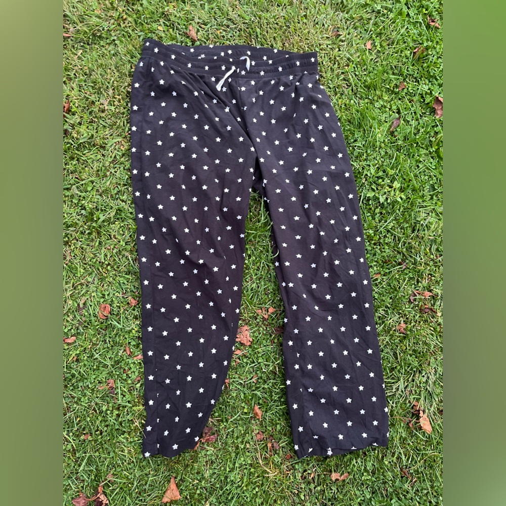Calvin Klein Black Pajama Pants with Star Pattern